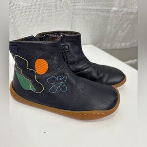 Camper Twins Navy Blue Kids Boots with Colorful Accents, euro size 28, US 11